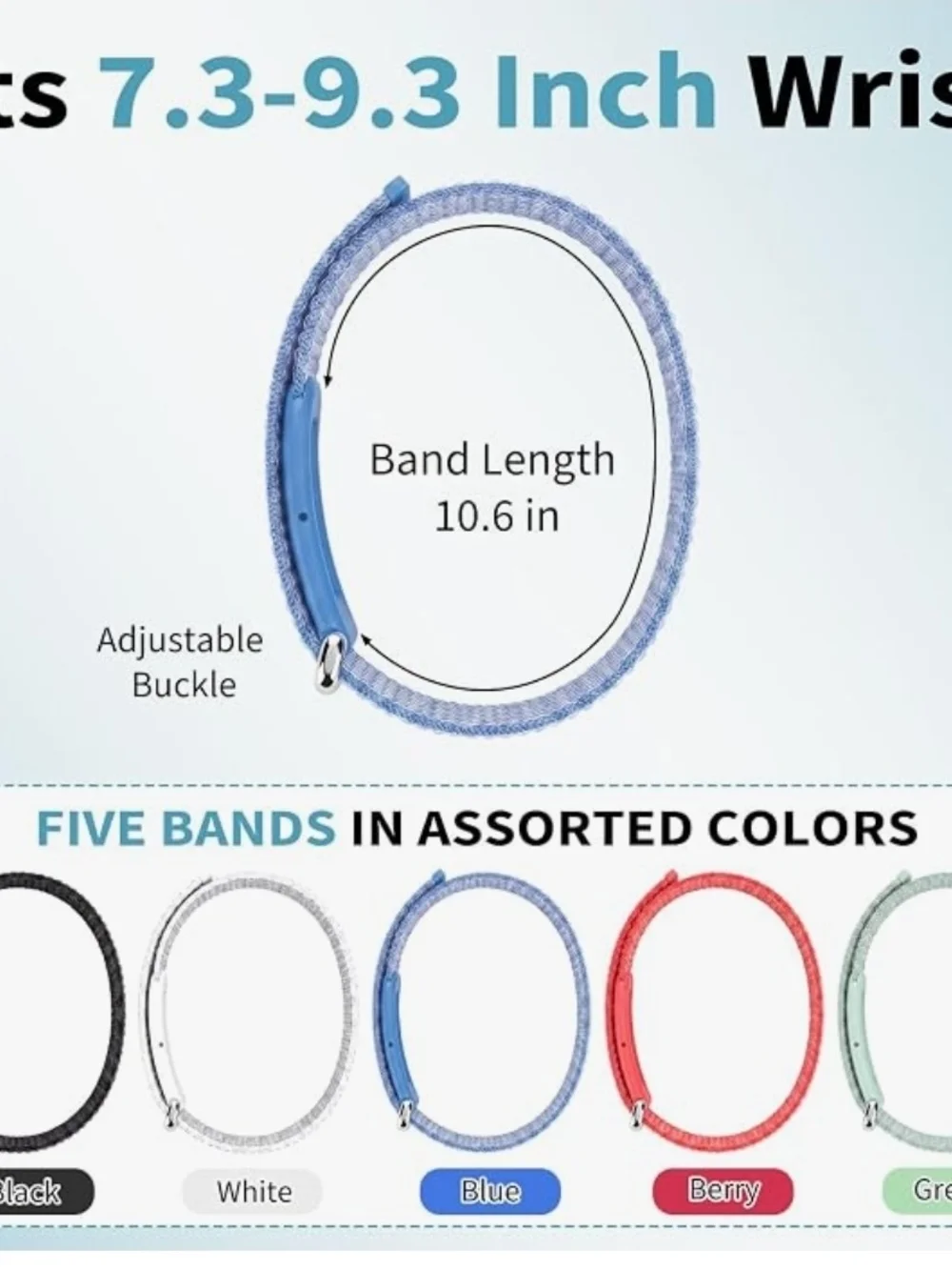 Compatible Silver Milanese Loop Band for Fitbit Air - 5-pack